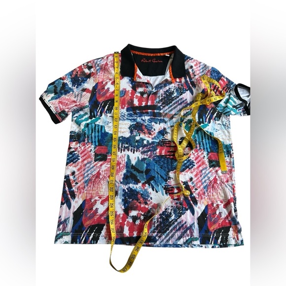 Robert Graham Multicolor Abstract Polo Cotton Golf Sz XL - Picture 4 of 10
